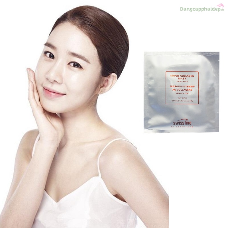 Mặt nạ Collagen dành cho mặt và cổ Swissline Super Collagen Mask - MS 1091C