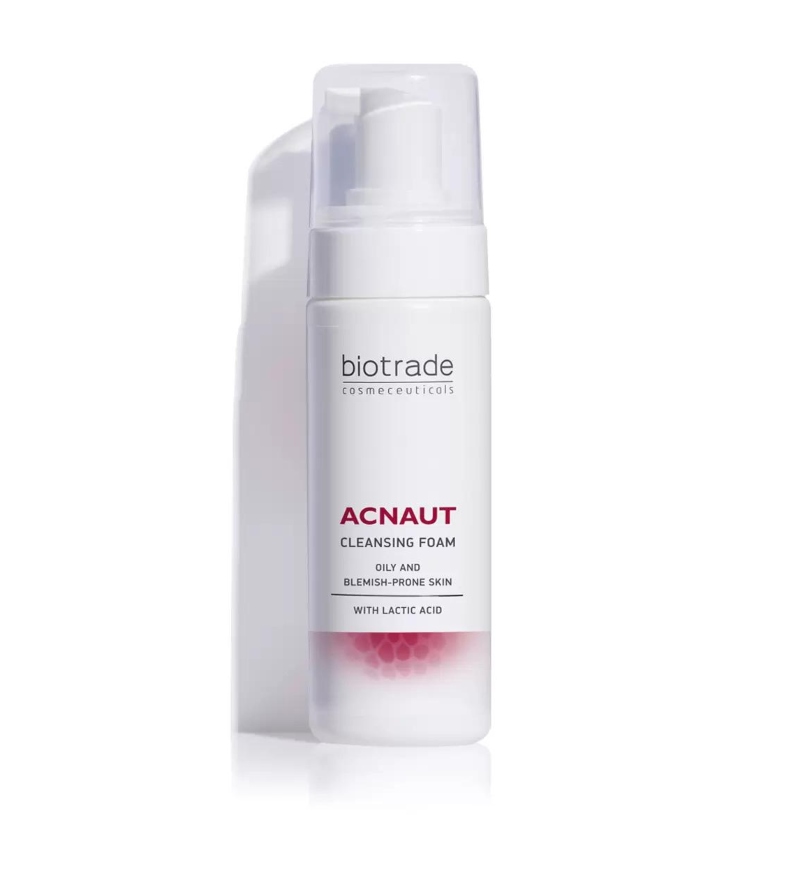 Sữa rửa mặt dạng bọt Biotrade Acnaut Cleansing Foam làm sạch nhẹ nhàng cho da dầu mụn 150ml