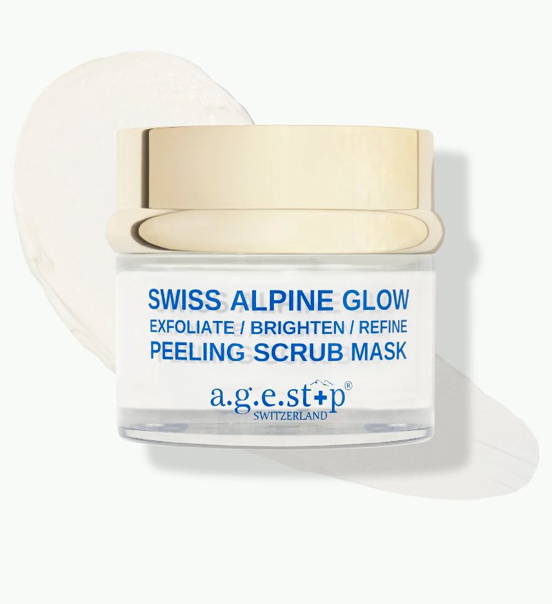 Mặt nạ hạt khoáng tẩy tế bào chết làm sáng & thanh lọc da Agestop Swiss Alpine Glow Peeling Scrub Mask hũ 50ml - MS AT15
