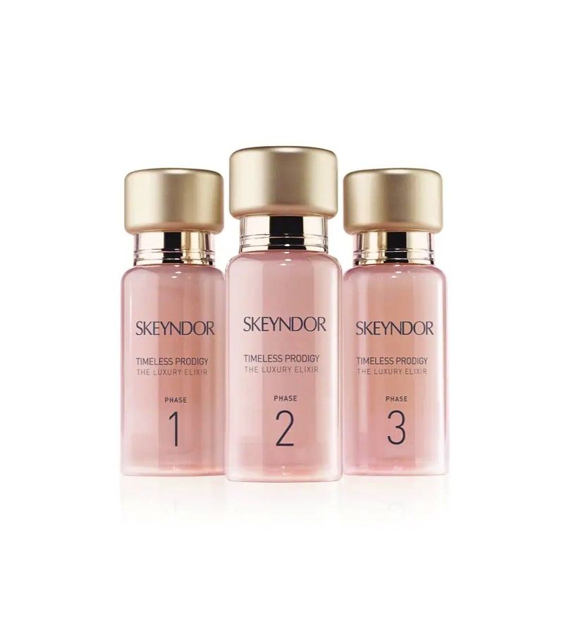 Tinh chất Skeyndor Timeless Prodigy The Luxury Elixir nâng cơ, phục hồi làn da không tuổi 3 x 15ml