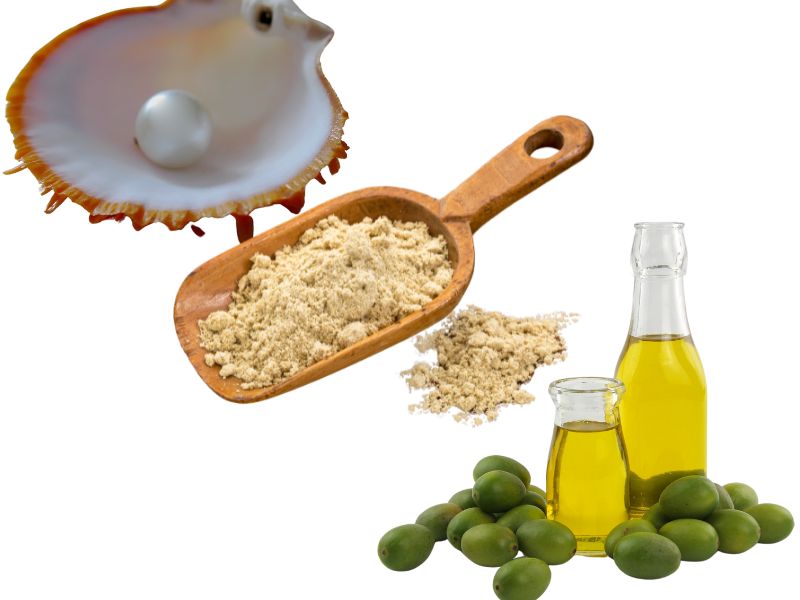 Tắm trắng toàn thân bằng bột ngọc trai, cám gạo và dầu oliu