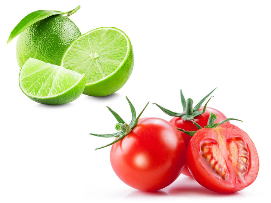 Kem dưỡng trắng da mặt bằng chanh và cà chua 