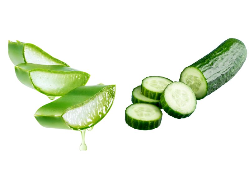Cách làm nha đam đắp mặt trắng da kết hợp với dưa chuột