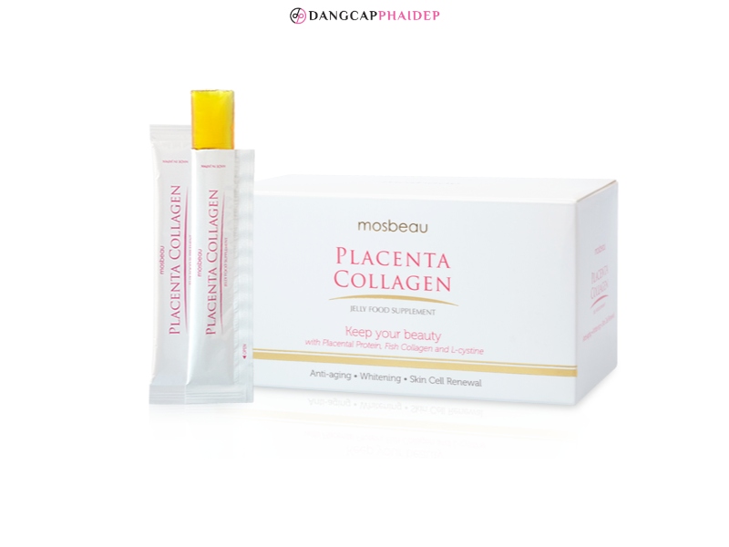 Thạch collagen Mosbeau Placenta Jelly rất dễ ăn.