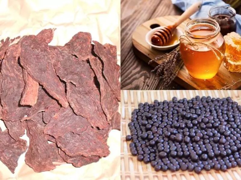 Hà thu ô kết hợp với mật ong và đậu đen