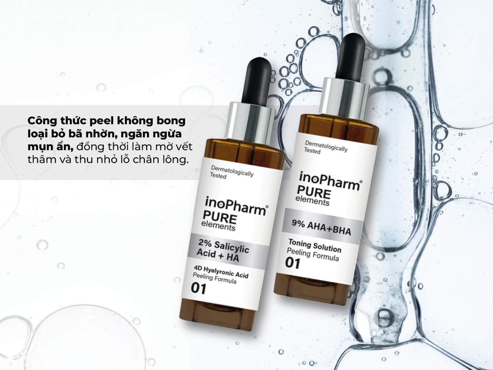 Bộ đôi peel không bong loại bỏ bã nhờn, ngăn ngừa mụn ẩn