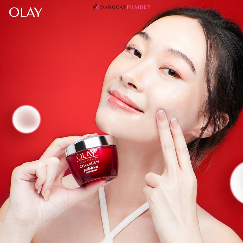 Kem dưỡng da collagen Olay chứa hàm lượng Collagen Peptide vượt trội.