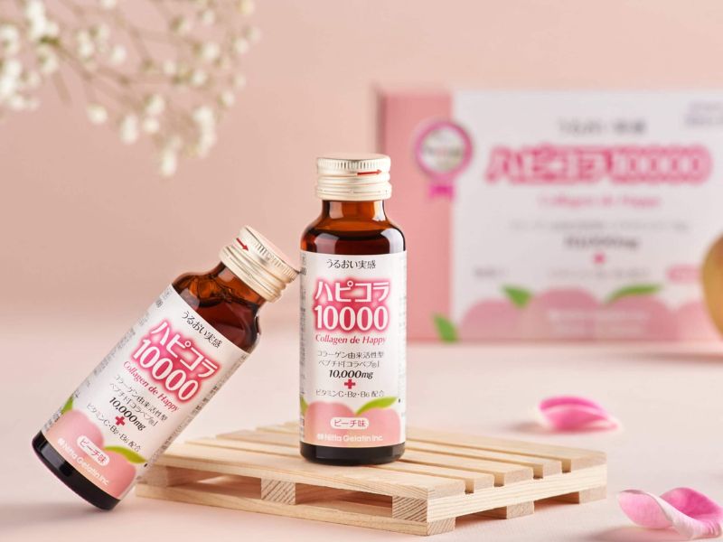  Nước uống Collagen de Happy 10000mg chăm sóc làn da phụ nữ tuổi 40