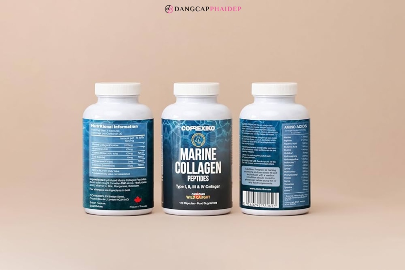 Viên uống Correxiko Marine Collagen Peptides Capsules.