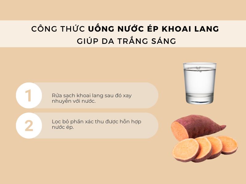Uống nước ép khoai lang mỗi ngày giúp làm đẹp da